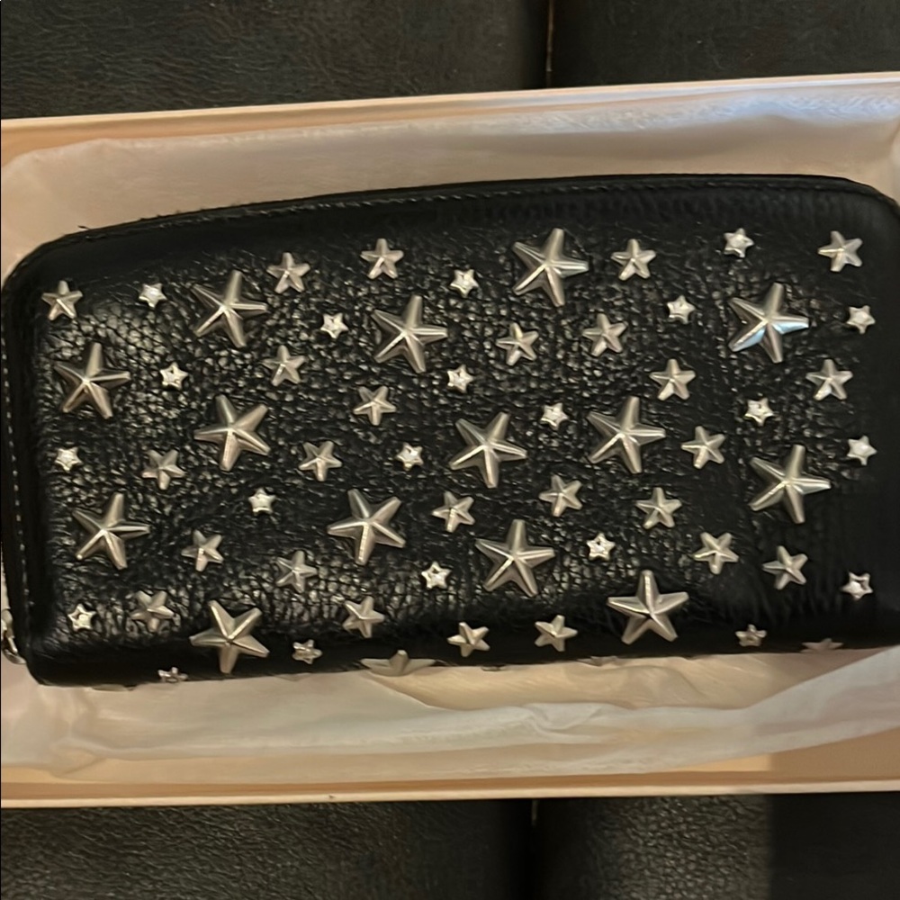 Black Star-Studded Wallet